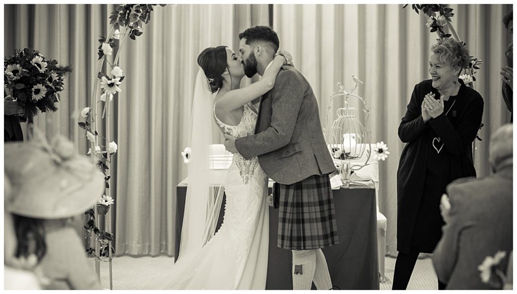 first kiss at n Ingliston country house 